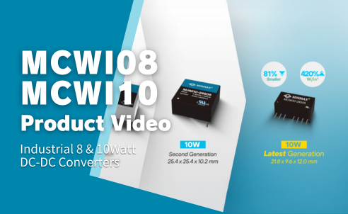 SIP-8 Compact Package, Impressive Output: Industrial Isolated 8W & 10W DC-DC Converter Video
